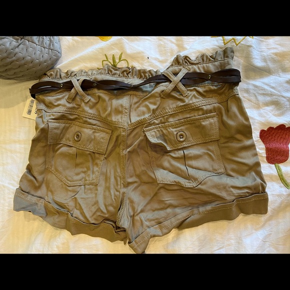 BeBop Tan Soft Short with Belt; Size 9; 30” waist - Picture 2 of 3